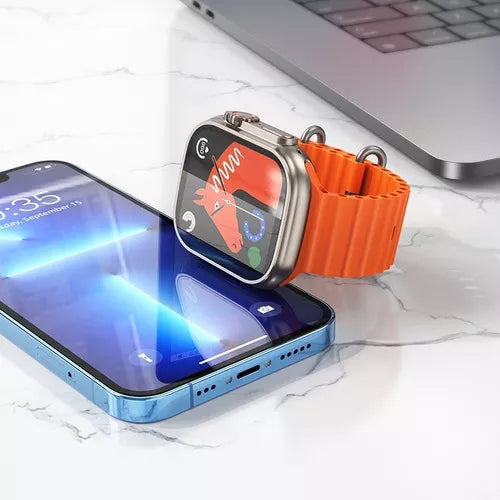 Reloj Inteligente Hoco Y12 Ultra Smartwatch Bluetooth Oro, NARANJA