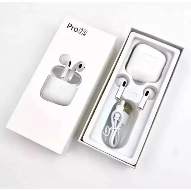 AUDÍFONOS INALÁMBRICOS BLUETOOTH PRO 7S TÁCTIL IPHONE - ANDROID (BLANCO)