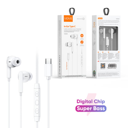 Auriculares con cable tipo C