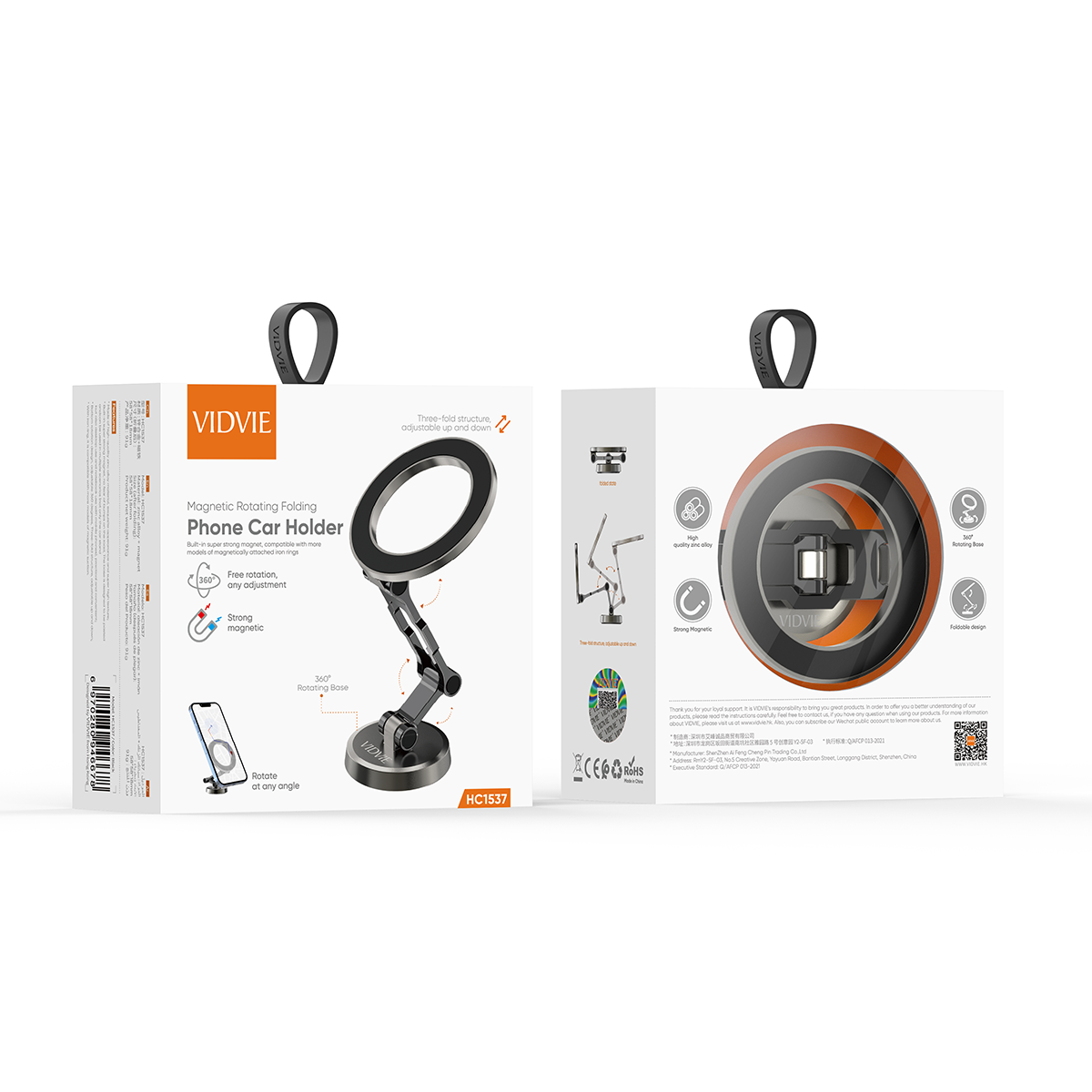 Soporte magnético giratorio y plegable para teléfono en el coche