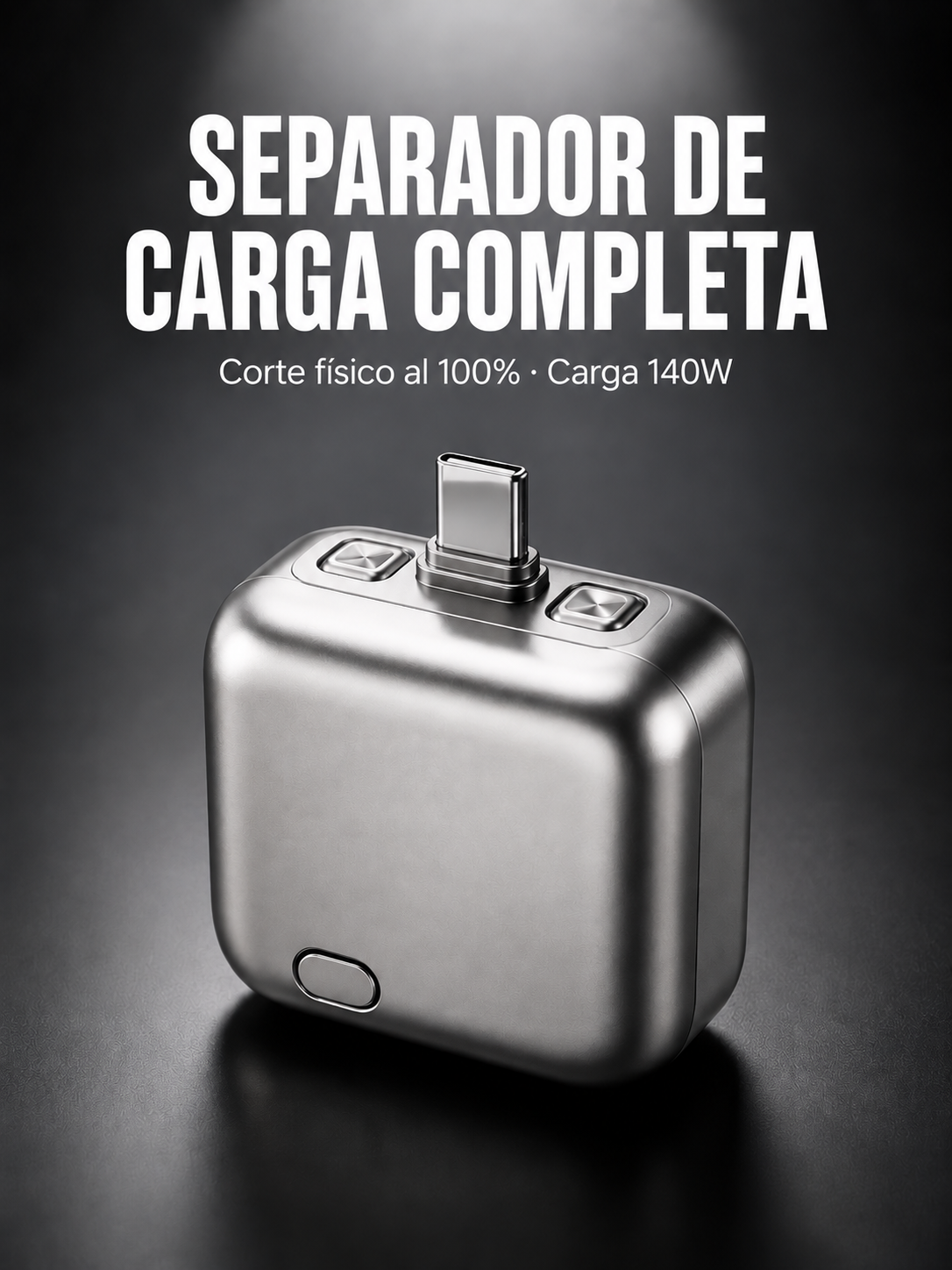 Adaptador de Carga Rápida 140W con Desconexión Automática Type-C