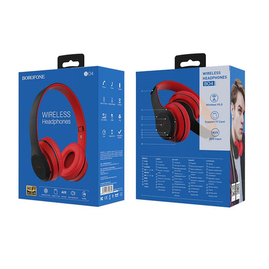 Audifono Bluetooth Borofone BO4 Color Rojo
