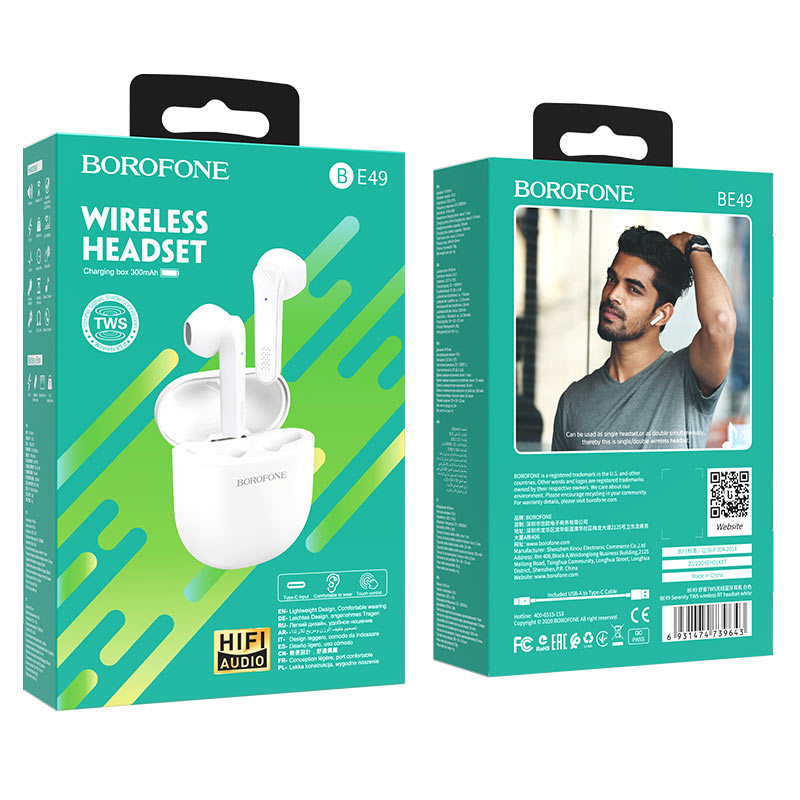 auriculares inalámbricos BT, BT 5.0, con estuche de carga de 300 mAh para 3,5 horas de música/llamadas, compatible con interruptor