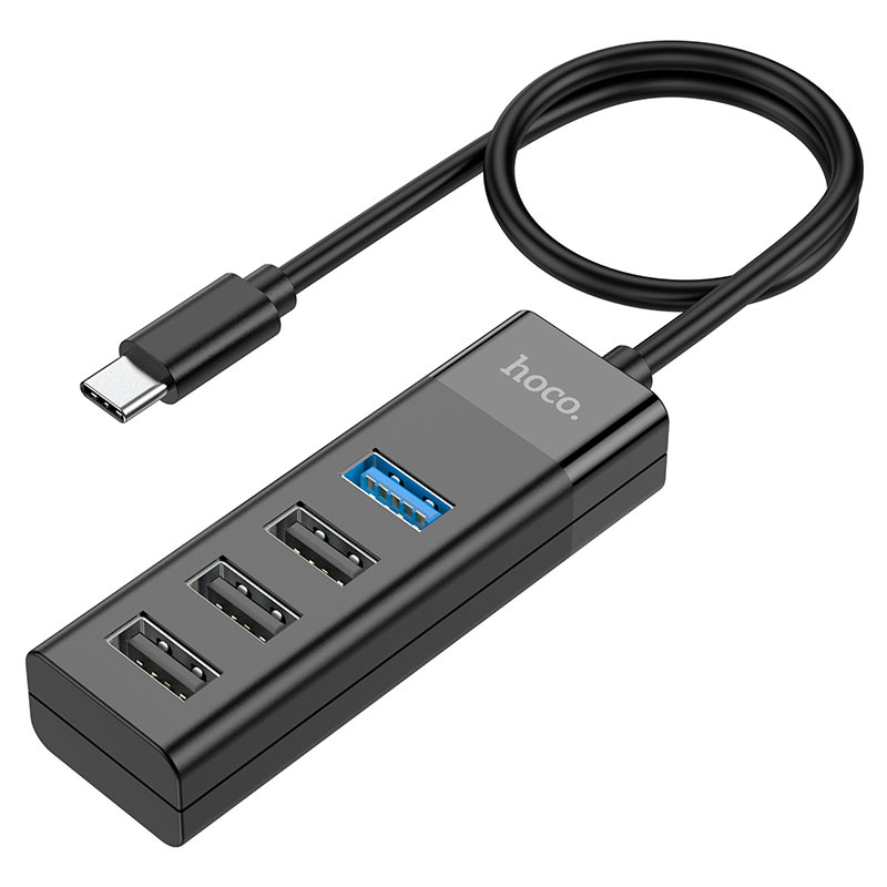 Concentrador tipo C 4 en 1 “HB25 Easy mix” Tipo C a USB3.0+USB2.0*3