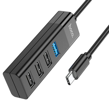 Concentrador tipo C 4 en 1 “HB25 Easy mix” Tipo C a USB3.0+USB2.0*3
