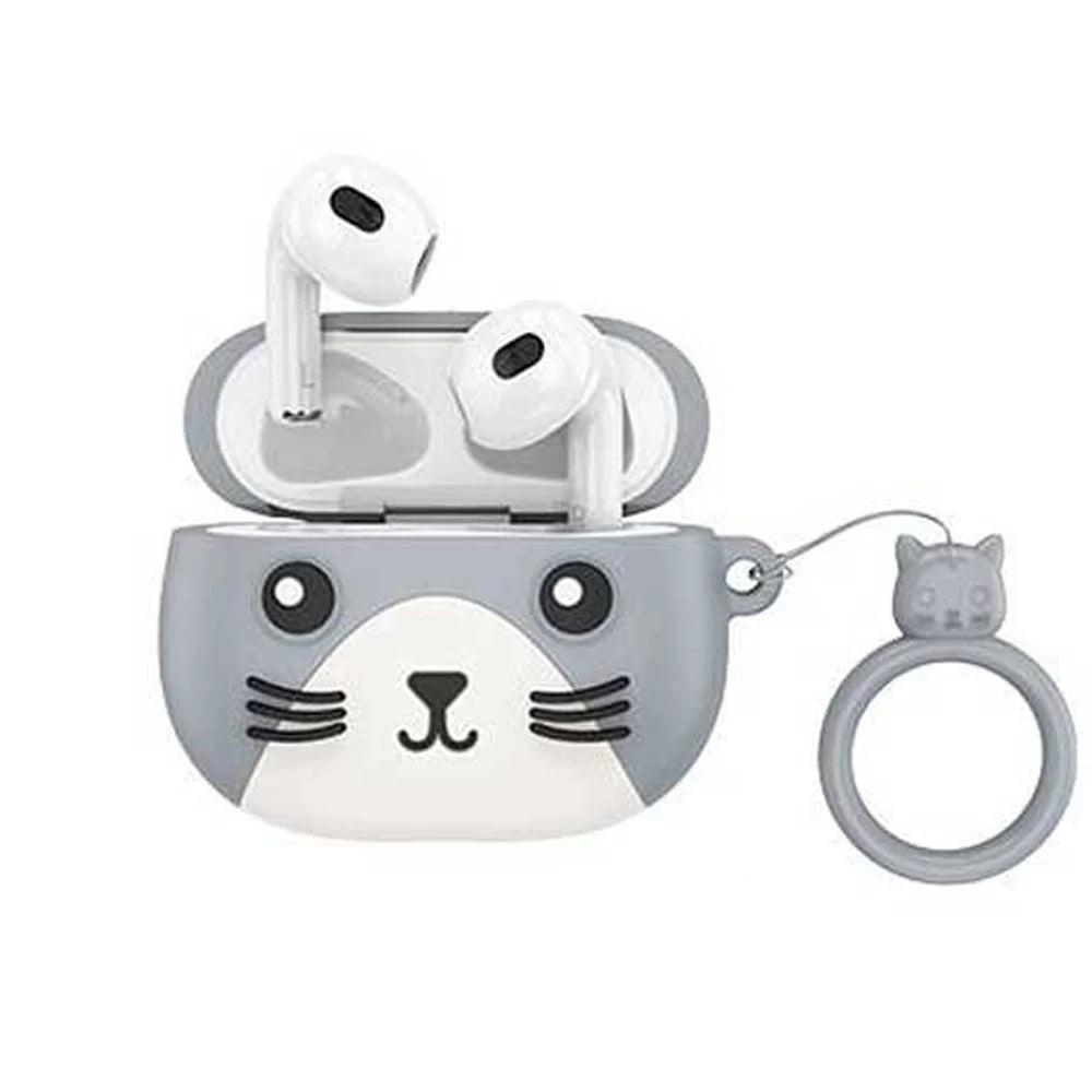 Audifonos Inalambricos Para Niños Gato Bluetooth Hoco Ew46 Color Gris